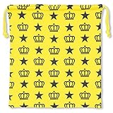 ベビードール 王冠ロゴキンチャク キッズ ベビー Lサイズ 総柄イエロー