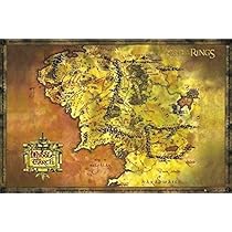 Amazon.co.jp: ロードオブザリングポスターMAP 24x36シャイア