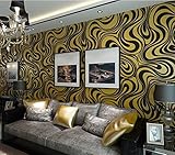 QIHANG Modern Luxury Abstract Curve 3d Wallpaper Roll Mural Papel De Parede Flocking for Striped Bla
