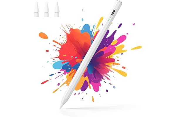 Hastraith スタイラスペン iPad (2018-2025)-13分の高速充電、傾き感度と手のひらリジェクション、iPad 11/10/9/8/7/6世代、Air 7/6/5/4/3/M5/M4/M3/M2/M1、Pro 13インチ/12.9インチ/11インチ/Mini 7/用 6/5th、 ブラック。