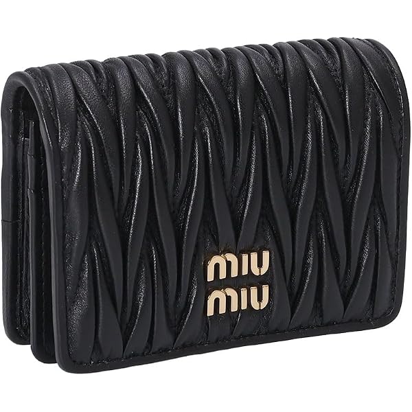 Amazon | [MIUMIU] 二つ折り財布 5MV2042FPP002 NERO One Size [並行