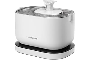 PETLIBRO Cat Water Fountain, Cordless Pet Water Fountain Battery Operated, 2.5L/84oz Dockstream Water Fountains for Cats Indoor, Cat Fountain with Stainless Steel Tray, Easy to Clean BPA-Free