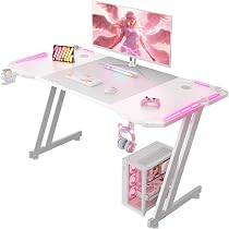 Amazon | HLFURNITURE ゲーミングデスク 幅120cm*奥行60cm LED付き