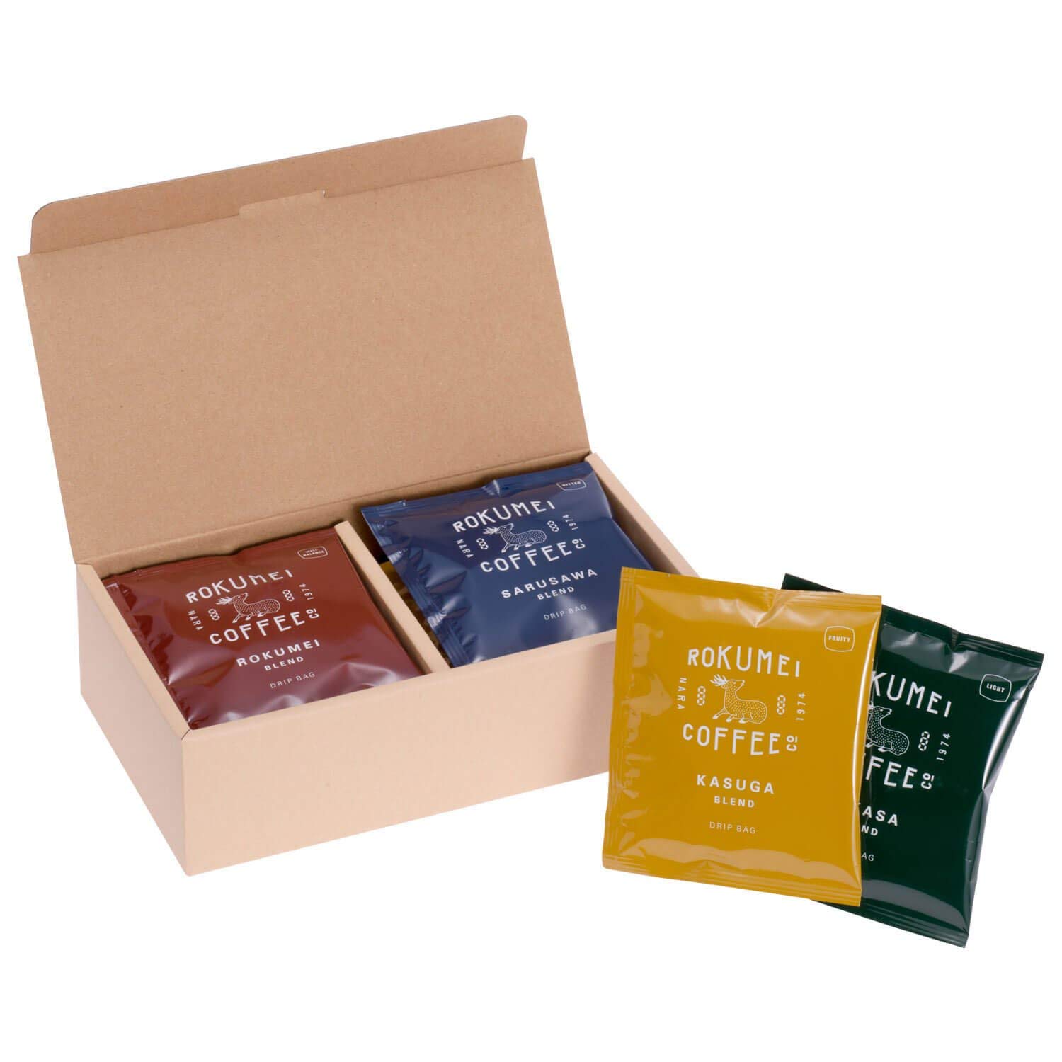 ロクメイコーヒー コーヒーギフト 日常を豊かにする4種のブレンド ドリップバッグ 10pcs - 誕生日シール 【 ドリップコーヒー/つめあわせ/プレゼント 】