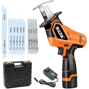 HiLDA 電動のこぎり レシプロソー 充電式 家庭用 小型 コードレス 無段変速 14.4V 2200mAhリチウムイ…