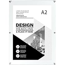 Amazon.co.jp: アクリルポスターフレーム A2サイズ用 壁掛け・壁固定