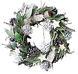 彩か SAIKA  クリスマスリース M   玄関飾り CGX-259M Bark&Star Wreath(Purple) M