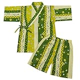 甚平スーツ キッズ ボーイズ 男の子 子供 夏物 ドラゴン 花火 和柄 水玉 夏祭り fo-jink 120cm No.12