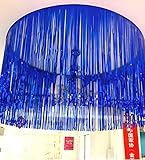 Happy Spring パーティー用 のれん カーテン 写真 舞台 背景 1m×3m (青)