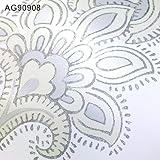 輸入壁紙 アメリカ製 品番:AG90908 サイズ:52cm×10m 柄リピート:53cm カラー:ライトグレー