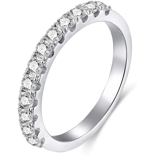 Amazon | BORUO レディーズ 925リング、キュービックジルコニアCZ