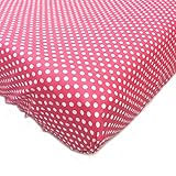 One Grace Place Simplicity Hot Pink Changing Pad Cover, Hot Pink and White