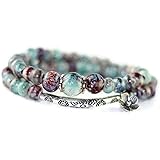 GingerBrowne Ceramic Beaded Wrap Bracelet for Women | Boho Stretch Bead Women's Bracelet | Bohemian Women's Jewellery, Ideal 