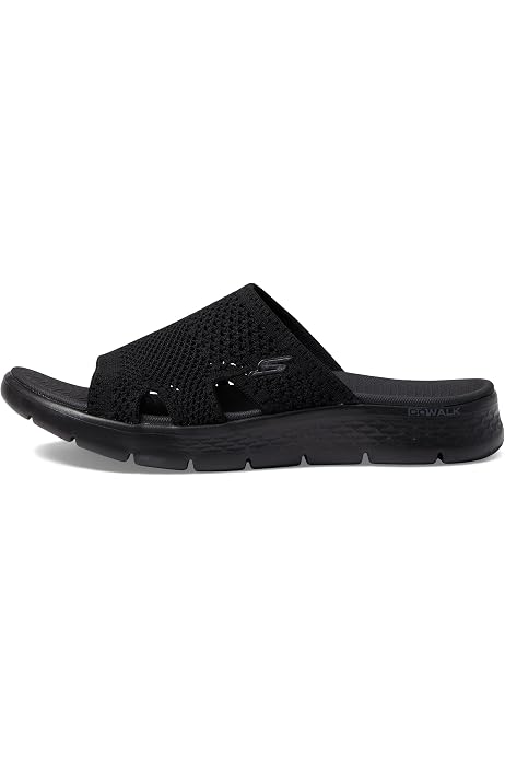 skechers black slides