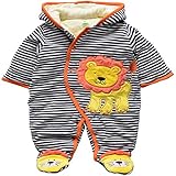 【CALLTEL'S】 中綿厚着 カバーオール 冬 男の子 長袖 足つき アウター 着ぐるみ 6M 9M 12M 18M 24M 60 70 80 90 (24M)