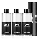 COCODOR ココドール ディフューザーオイル詰め替え用 金木犀 (キンモクセイ) 200ml 3個セット リードディフューザー スティック付き リフィル ルームフレグランス 芳香剤 人気
