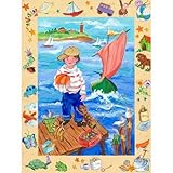 Oopsy Daisy Sailor Adventurer Stretched Canvas Wall Art by Sharon Furner, 18 by 24-Inch [並行輸入品]