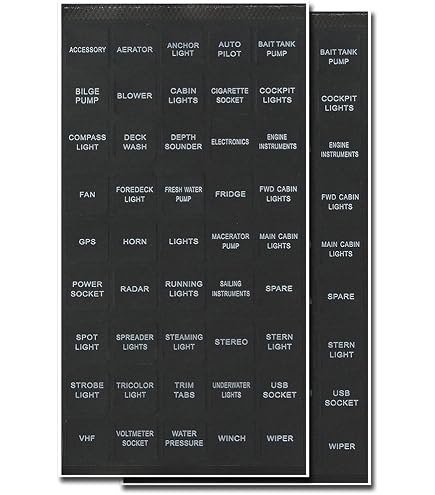 Boat Blank Dash Panel Material Five Oceans Boat Switch Labels (30-Pack ...