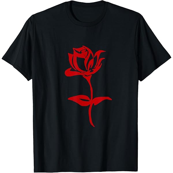 Amazon | 花 赤い薔薇 ポケットの中の赤い薔薇 Tシャツ | T