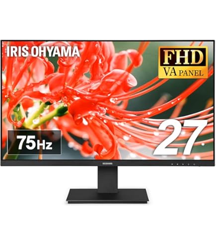 Amazon.co.jp: Iris Ohyama ILD-D27FHH-B Monitor, 27-inch VA Panel
