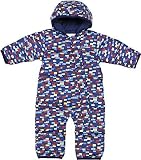 (コロンビア) Columbia フード付き ロンパース SN0219 (80cm(12/18), 472：Collegiate Navy Blocks)