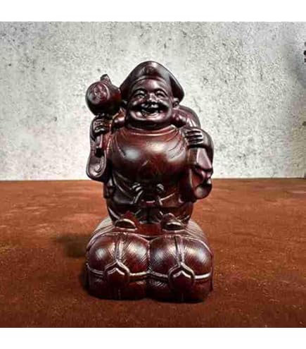 Amazon｜【dsdsad】大黒天 木彫り 美術品 七福神 大黒様 木製仏像 開運