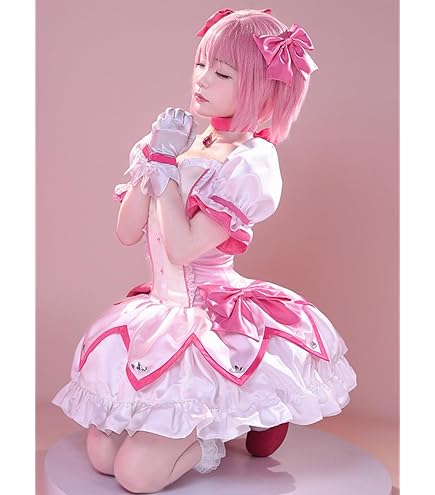 Amazon.co.jp: 魔法少女まどかマギカ コスプレ衣装 鹿目まどか