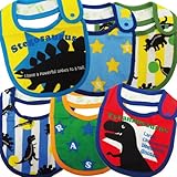 kidsforet キッズフォーレ 恐竜柄 男の子 ベビー 赤ちゃん スタイ 3枚セット BIB -カラーAA