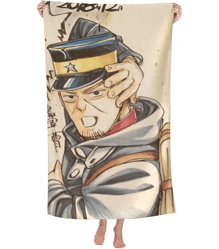 Amazon｜ゴールデンカムイ (11) アニメ バスタオル 大判 吸水 耐久性 