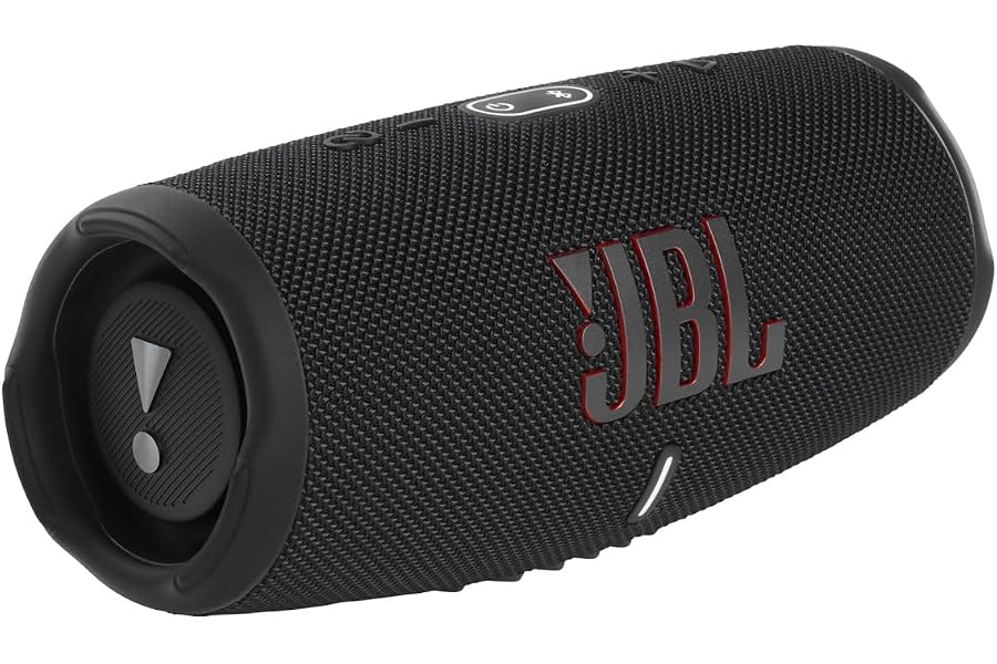 JBL Charge 5 - Portable Bluetooth Speaker with Deep Bass, IP67 Waterproof and Dustproof, 20 Hours of Playtime, in Black