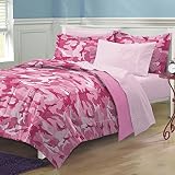 My Room Geo Camo Camouflage Comforter Set, Pink, Full [並行輸入品]