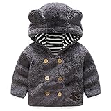 KISBINI 子供服 無地 子供コート 長袖 幼児 キッズ服 男の子 女の子 防寒着キッズ用 かわいい 秋 冬 熊の耳