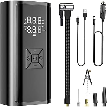 新品⭐️多機能車用インフレータブルポンプ、ポータブル電動エアポンプ 2600mAh Amazon.co.jp 最新リリース: 自転車用携帯エアポンプ の新着