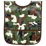 AM PM Kids! Laminated Bib, Green Camo, Small [並行輸入品]