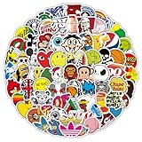 Nessisland ステッカーセット おしゃれ 人気 ブランド Logo ファッションブランド シール ステッカー おしゃれ 120枚 3-5cm DIY ステッカー 自転車 ヘルメット パソコン スーツケース 手帳 水筒 ヘルメット パソコン 携帯 ノート 車 オートバイ適用(2)