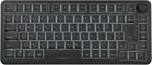 AIM1 Instant Gaming Keyboard, Japanese Layout, Keyboard, Gaming, 75% Size, 8,000 Hz, Rapid Trigger, 0.01 mm, Black - 1