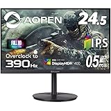 AOPEN ゲーミングモニター 25XV2QFbmiiprx 24.5インチ 390Hz 0.5ms IPS フルHD FPS向き HDMI×2 DisplayPort スピーカー無し VESA Free Sync VESA DisplayHDR 4