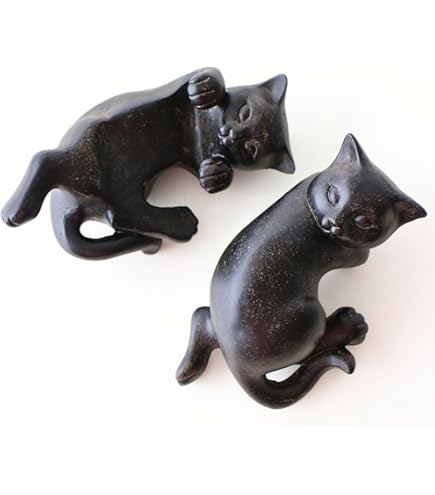 【美品】猫　黒猫　招き猫　陶器　置物　インテリア　工芸品　美術品　A1049 美品】猫 黒猫 招き猫 陶器 置物 インテリア 工芸品 美術品 A1049 黒 猫