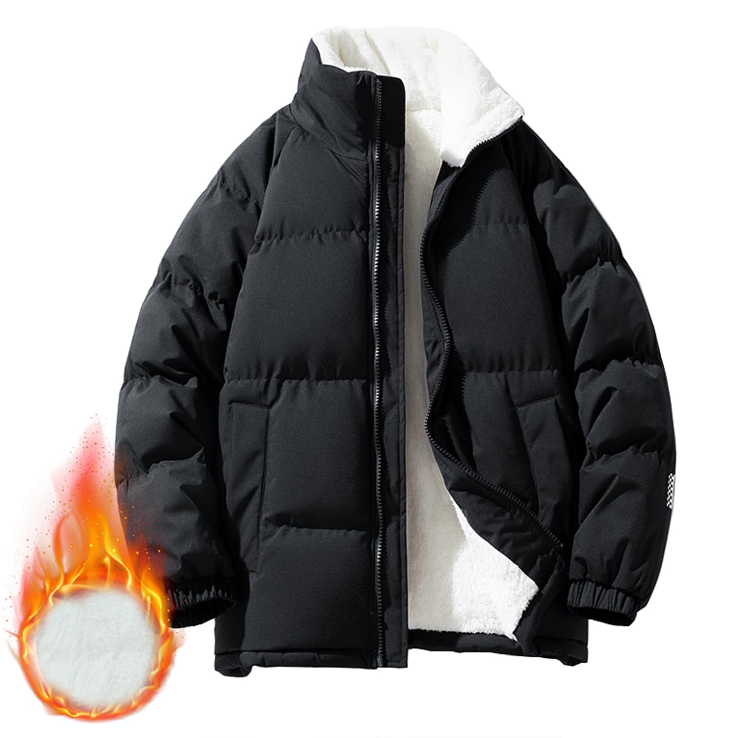 【58%OFF】【2,499円】 DMFU メンズ 中綿 ボアジャケット