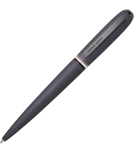HUGO BOSS ボールペン HUGO BOSS Men's Iconic Black Ballpoint pen with rubberized