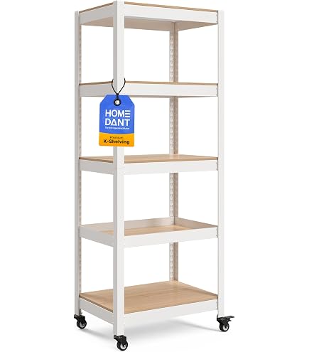 Amazon｜HOMEDANT HOUSE 組立簡単 ラミネート スチールラック キッチン
