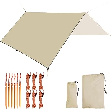 タープ ベージュ ポール・ペグ付き 楽天市場】[もれなく全品P5倍／本日20時~] [3ヶ月保証] タープ