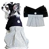 犬服【 薄手 袴 Lサイズ】肉球マーク 小型犬用 晴れ着 男の子 着物 安い 結婚式 七五三 正月 年賀状 和装 犬 猫服 干支 ペット グッズ 着物風 正装風 洋服 トイプードル ダックス シュナウザーなど