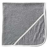 Burt's Bees Baby - Infant Single Ply Hooded Towel 100% Organic Cotton (Heather Grey) [並行輸入品]