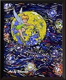 uhomate Peter Pan Never Grow Upプリンセスティンカー・ベルVincent van Gogh starry nightポスターホームキャンバス壁アート記念ギフトベビーギフト