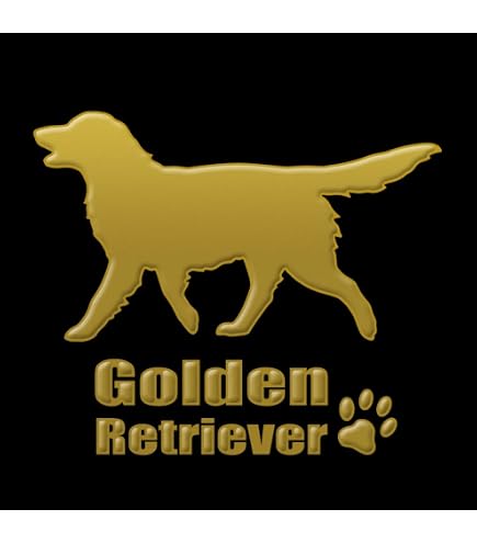 Amazon.co.jp: 蒔絵シール DOG 「ゴールデンレトリバー（4匹）黒
