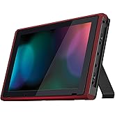eXtremeRate Scarlet Red DIY Housing Shell for Nintendo Switch Console, Replacement Faceplate Front Frame for Nintendo Switch 