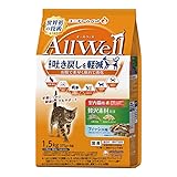 [吐き戻し軽減] All Well(オールウェル) キャットフード ドライ [室内猫用] 贅沢素材入り フィッシュ 1.5kg【国産】