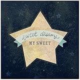 BR & nameinternal – Sweet Dreams My Sweet – ブルー10 x 10キャンバス壁アート、byイエローボタンStudio