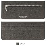 HANSMARE SLIM WALLET 長財布 レディース メンズ 天然牛革 チャームタイプドクロSET (Gray)